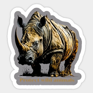 Beautiful Rhinoceros Sticker